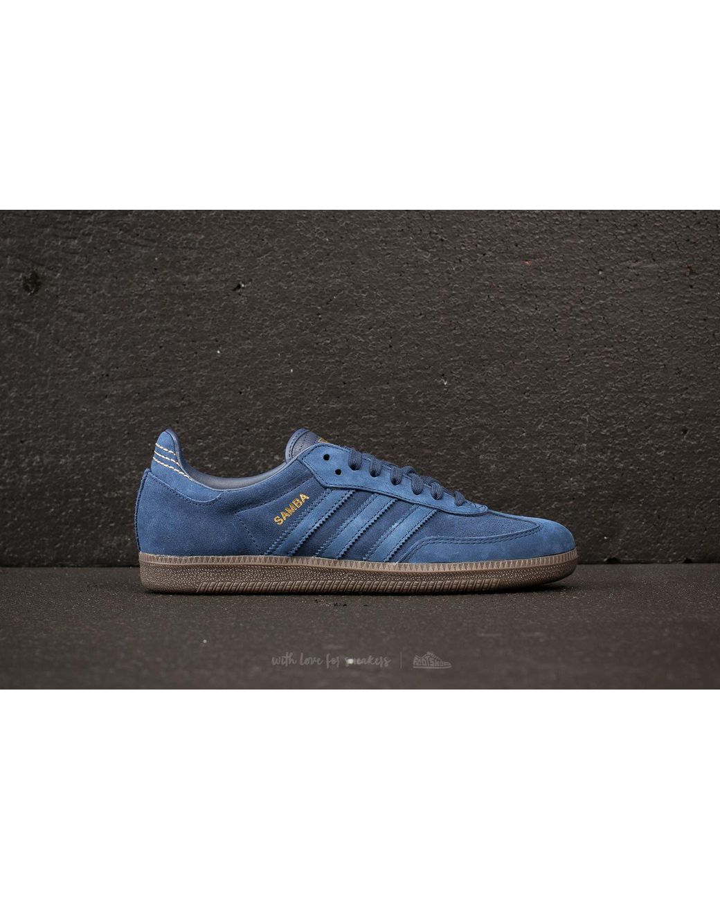 adidas Originals Suede Adidas Samba Fb Dark Blue/ Dark Blue/ Gold Metallic  for Men | Lyst