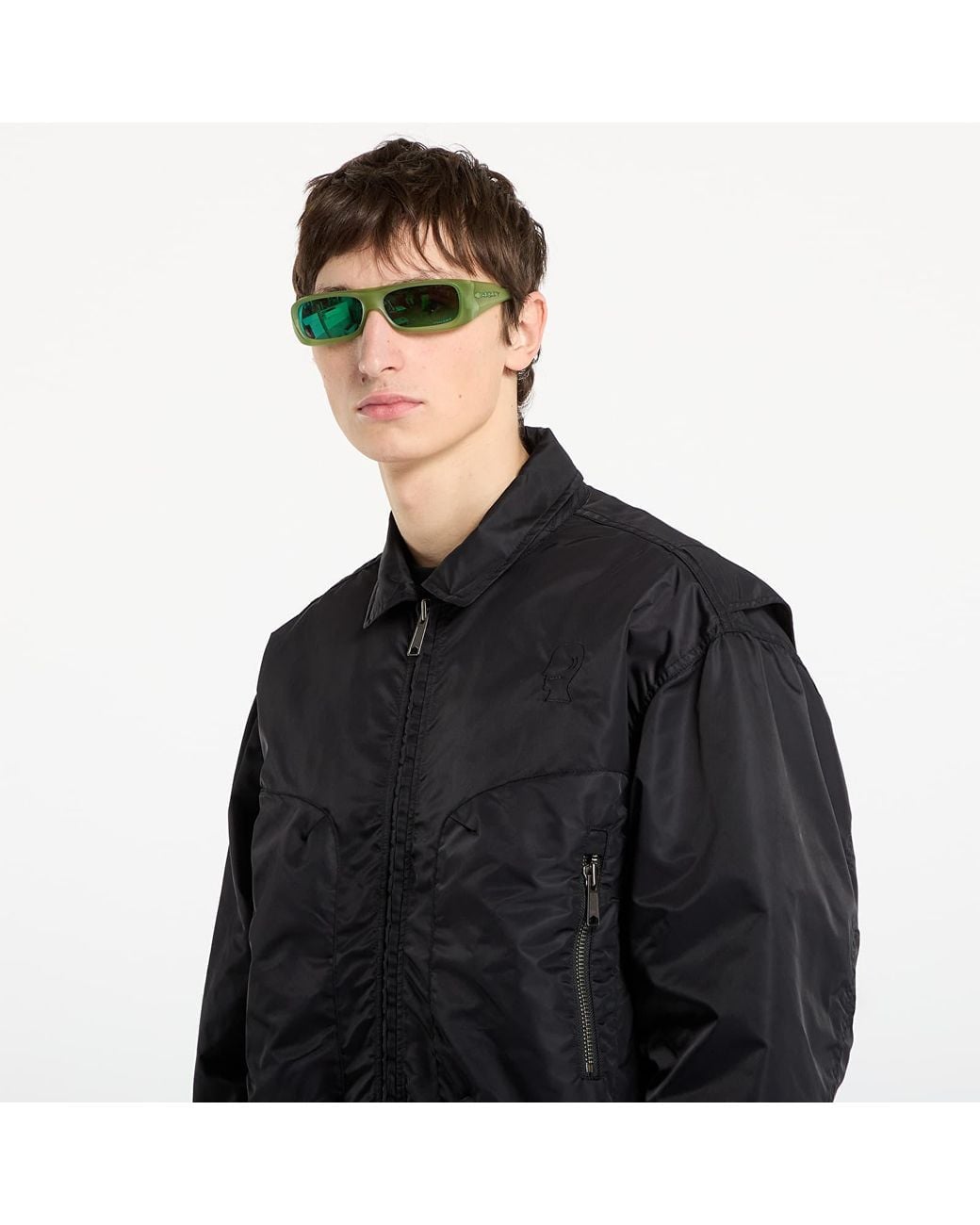 Brain Dead Black Jacket Embroidered 3D Flight Jacket for men