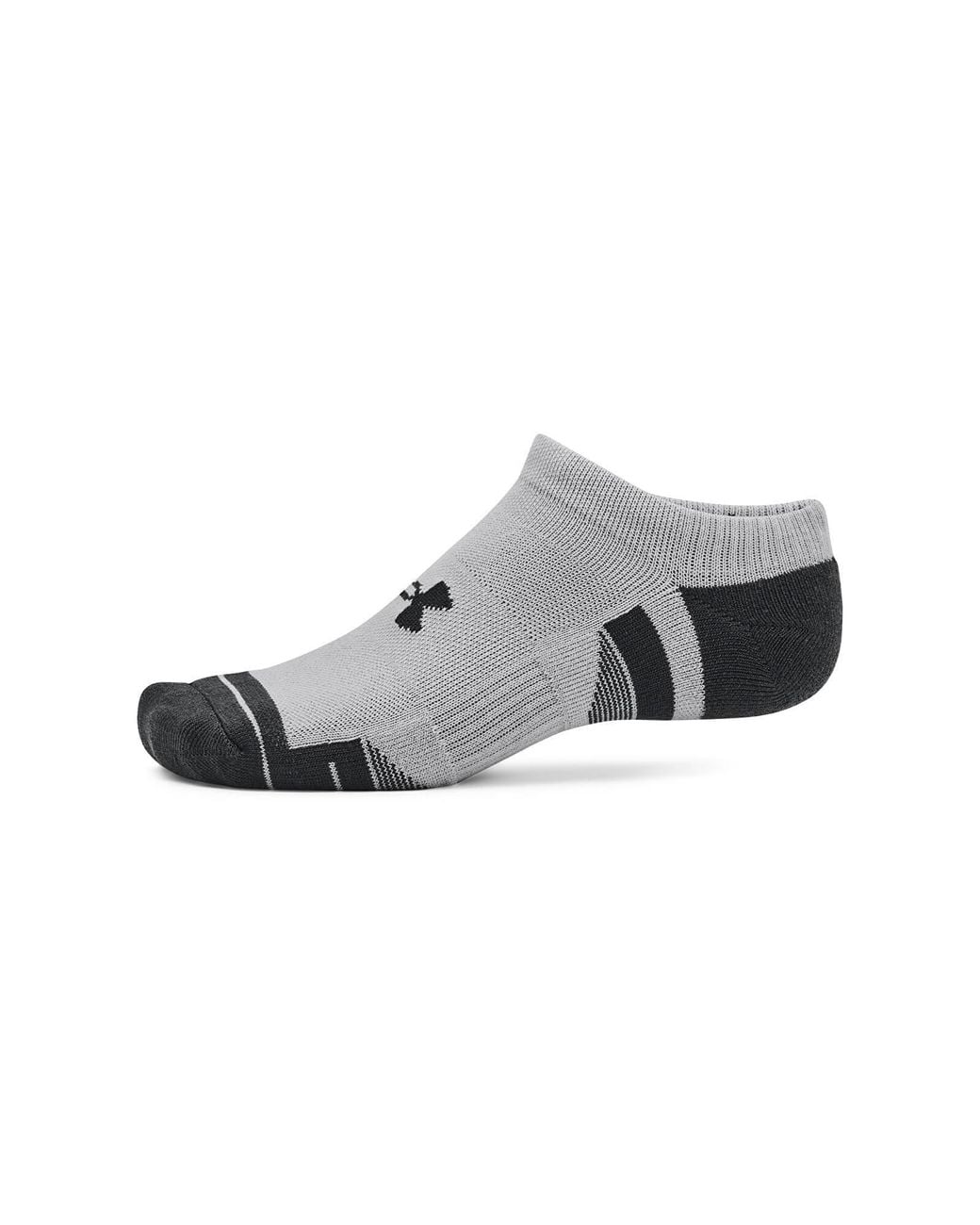 Under Armour Black Performance Tech 3-Pack No Show Socks Mod Jet