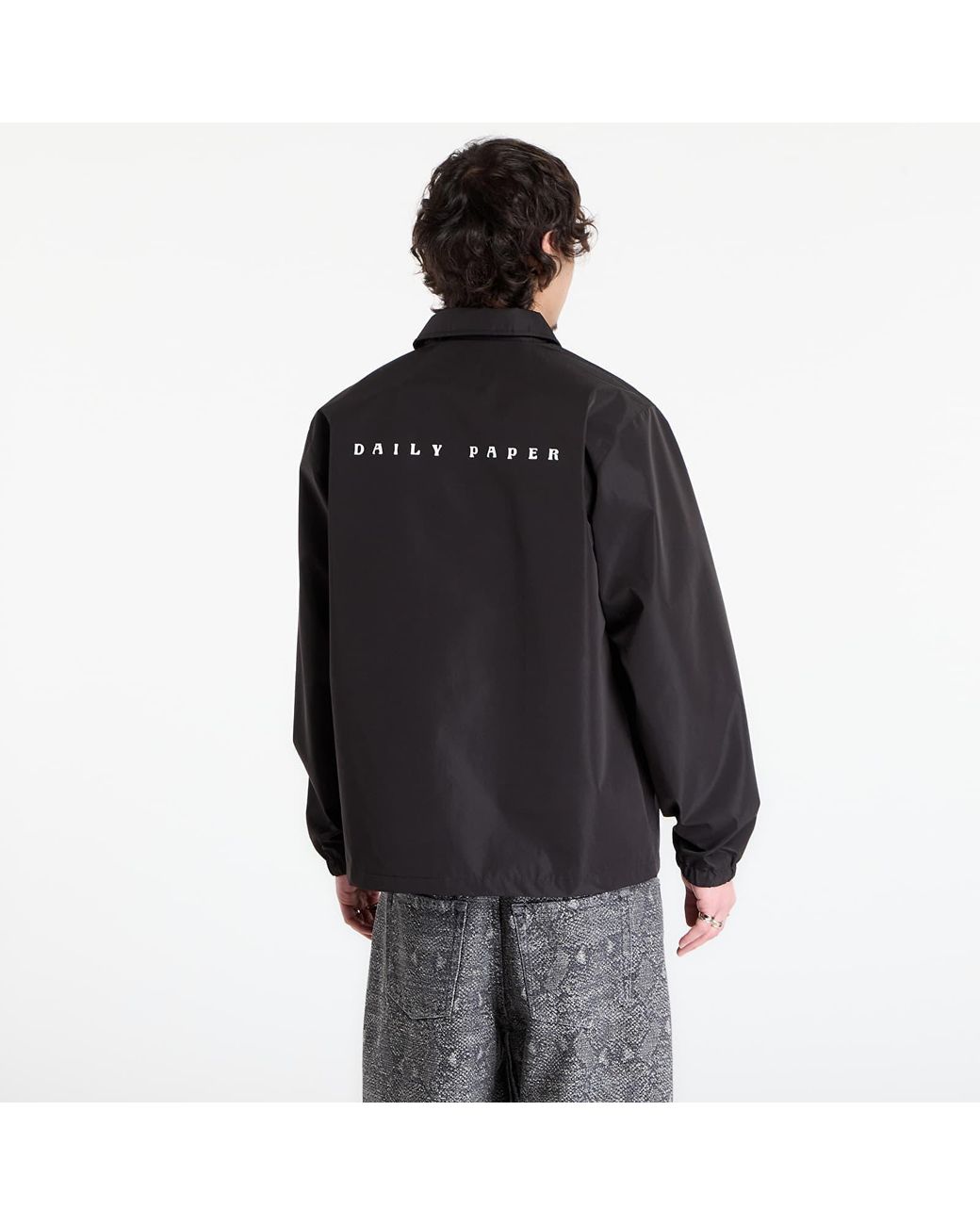 Daily Paper Black Jacket Alias Dias Coach Jacket for men