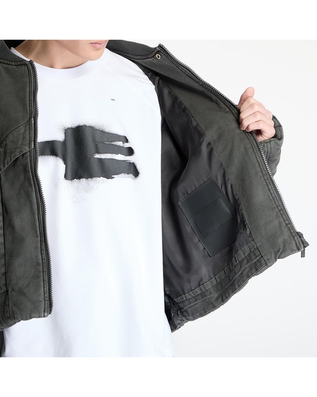 HELIOT EMIL Black Jacket Parametrical Worker Jacket for men