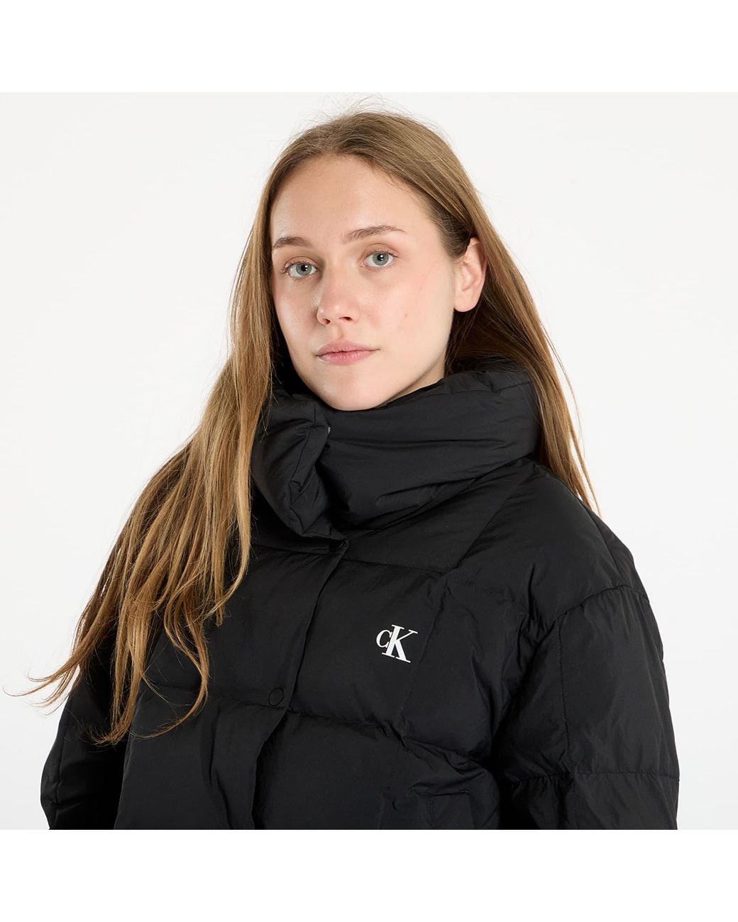 Calvin Klein Black Jacket Jeans Short Down Puffer Jacket