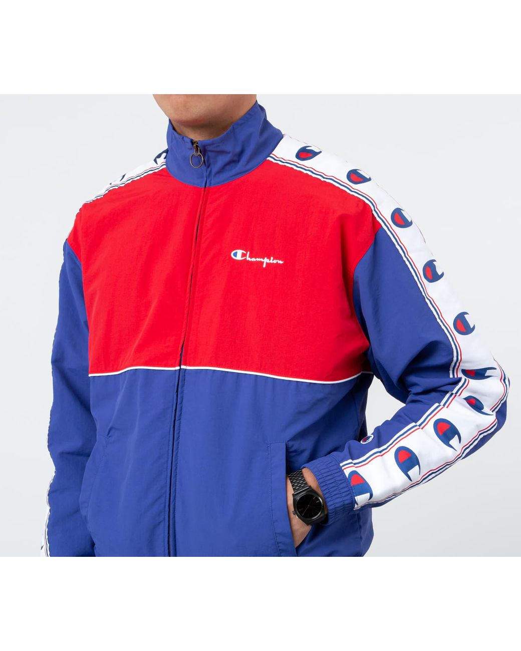 champion red white and blue jacket