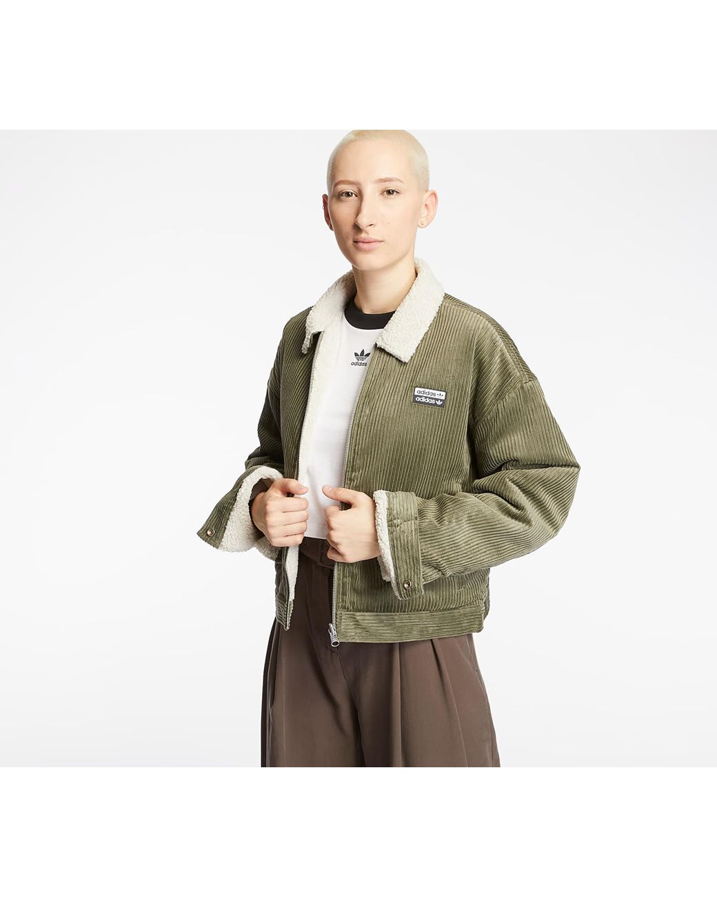 green and brown adidas jacket