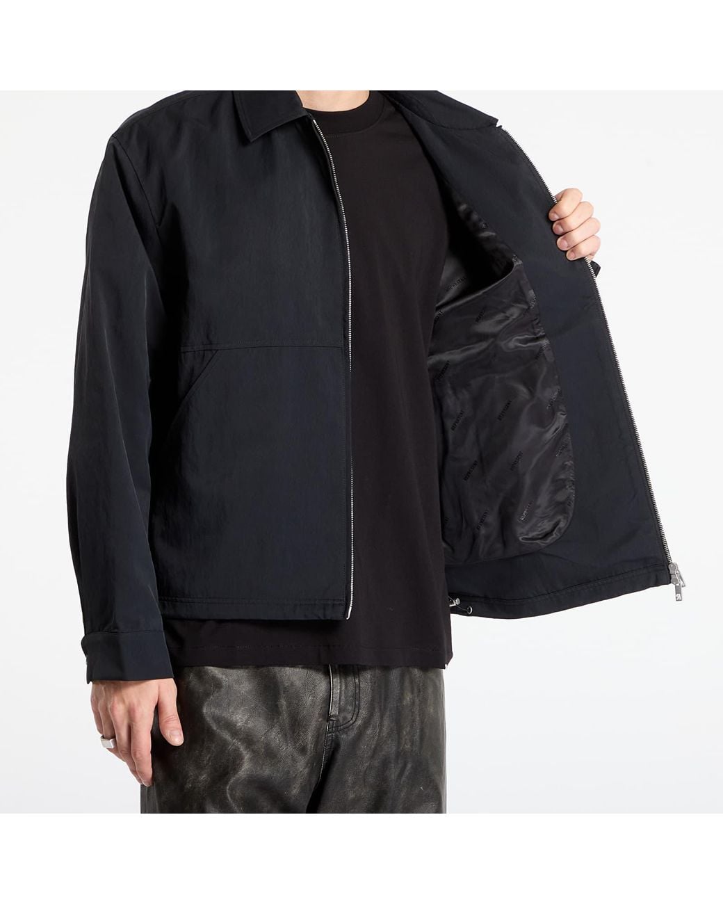 Represent Black Jacket Nylon Shirt for men
