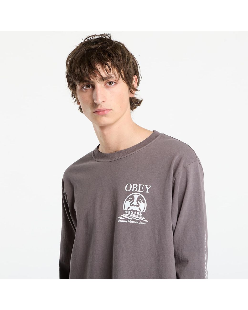 Obey T-Shirt Obey Precision in het Purple voor heren