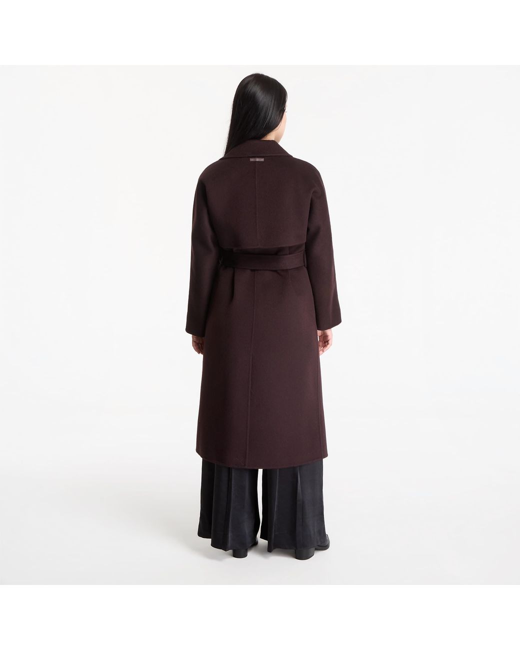 Calvin Klein Jas Classic Df Wool Wrap Coat in het Red
