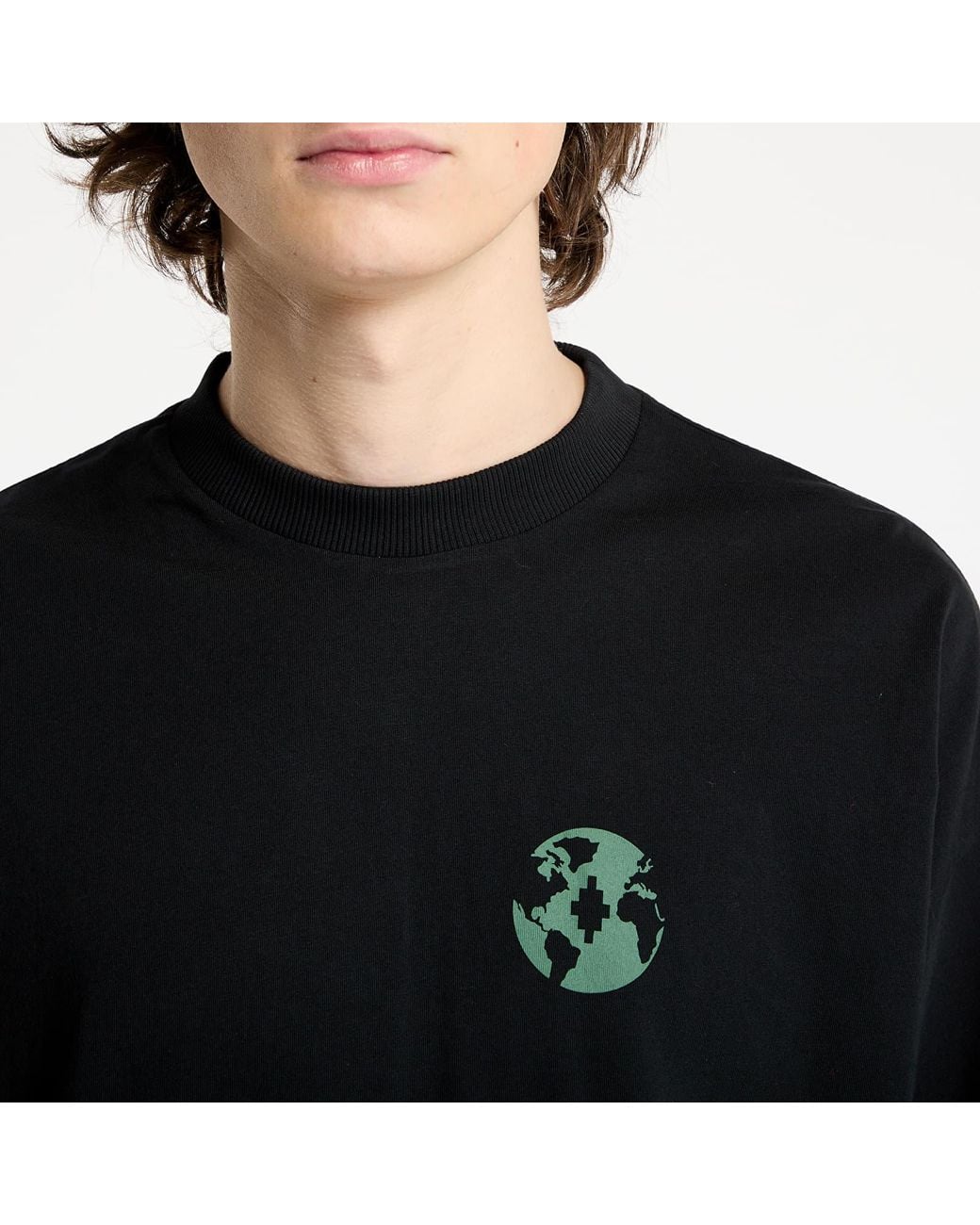 Marcelo Burlon T-Shirt County Globe Loose T-Shirt/ Deep in Black für Herren