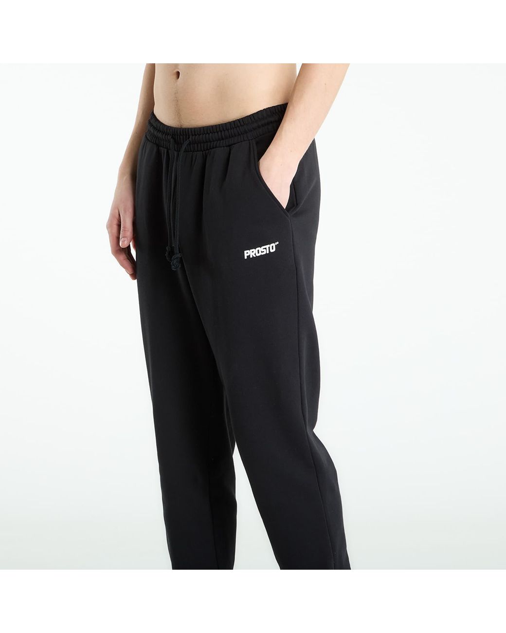 Prosto. Black Pants Sweatpants Infinity2 for men