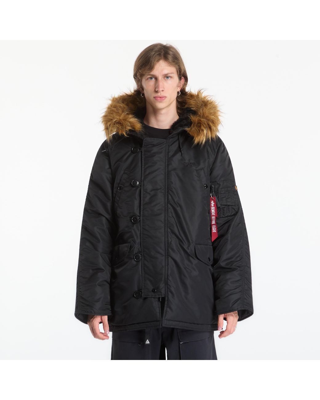 Alpha Industries Black Jacket N-3B Heritage for men