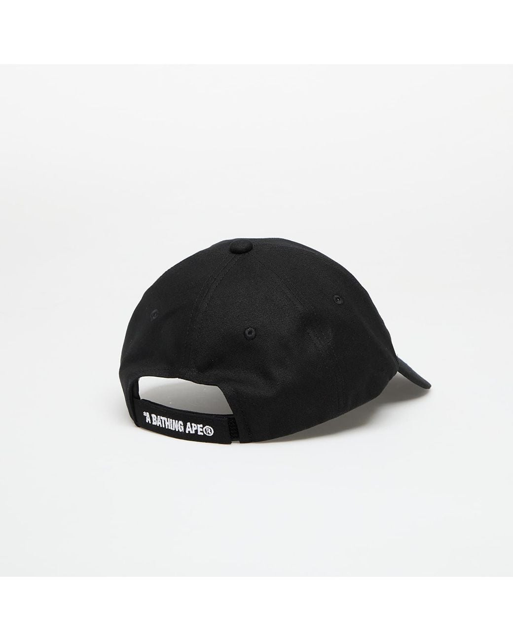 A Bathing Ape Black Solid Slogan Cap