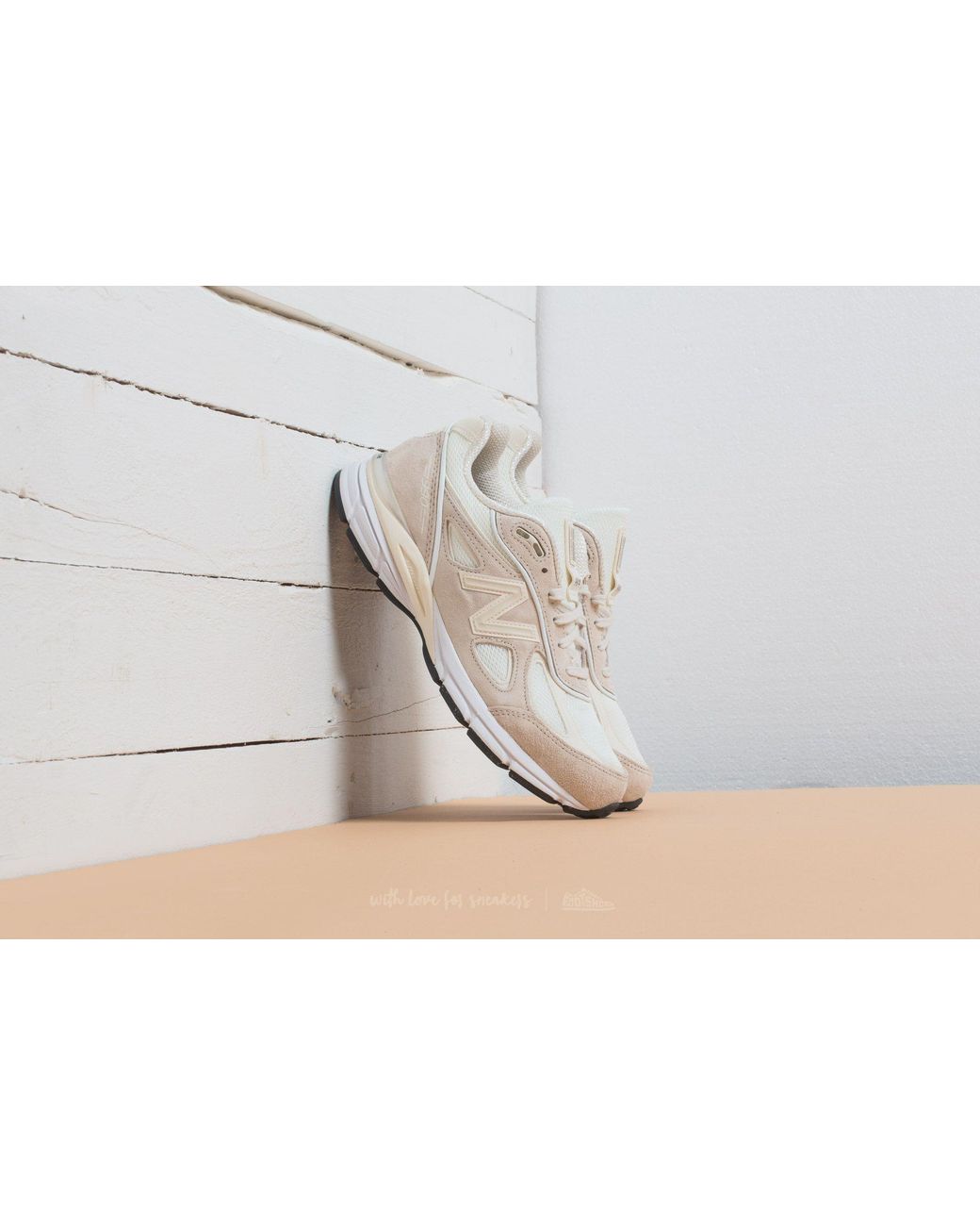 New Balance X Stussy 990 Cream White | Lyst