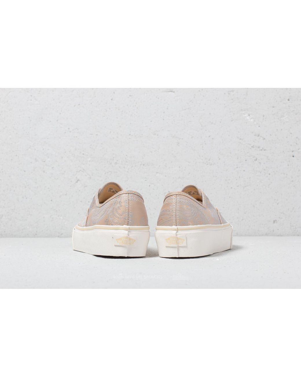 Vans Authentic Platform (satin Paisley) Nude/ Snow | Lyst