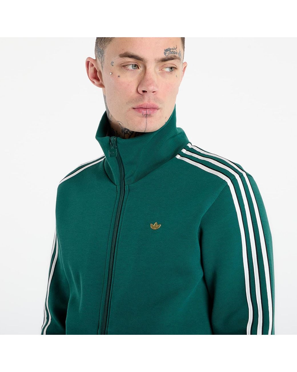 Adidas Originals Sweatshirt Adidas Classic Tipped Stripes Track Top in het Green voor heren
