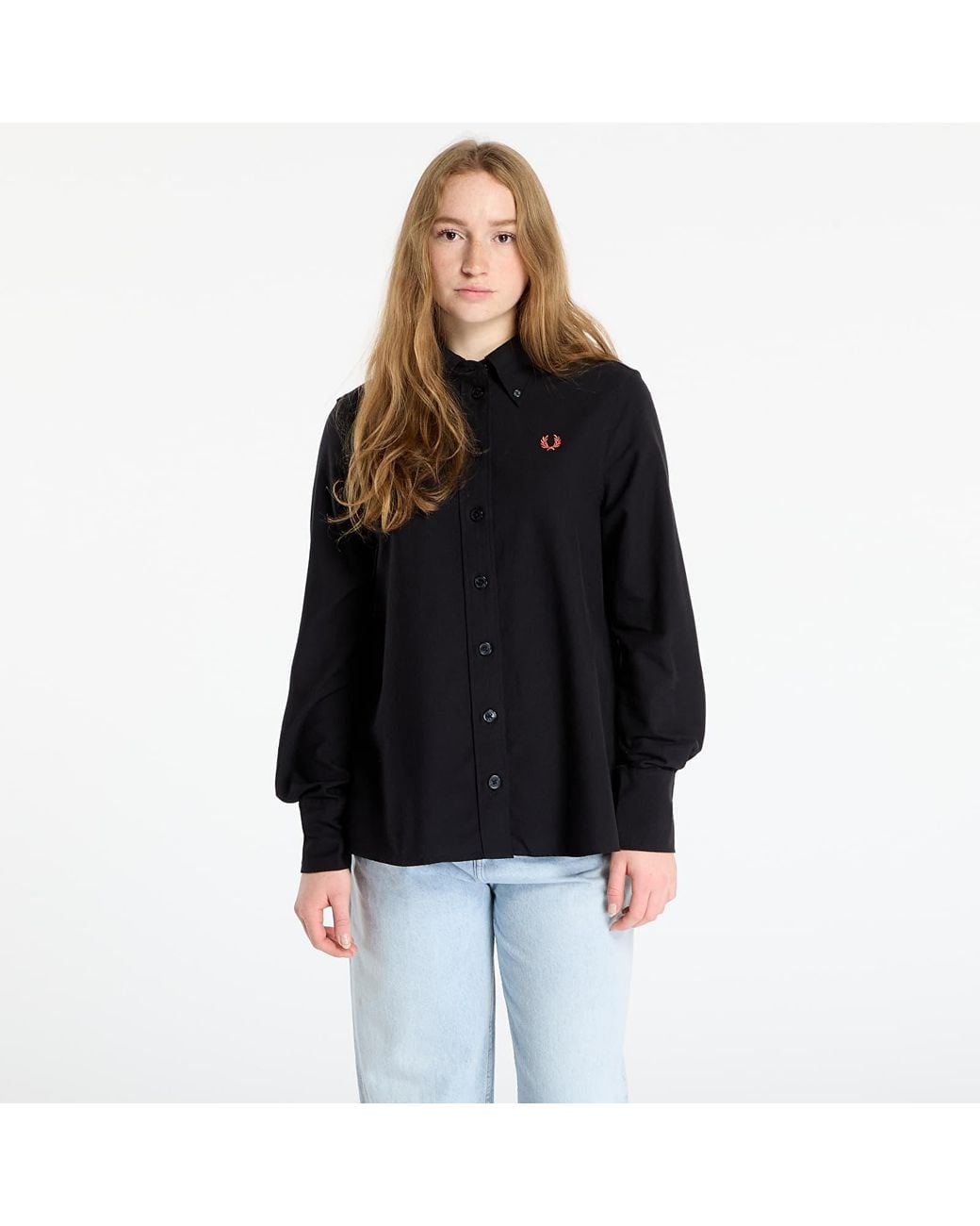 Fred Perry Black Hemd Button Down Shirt