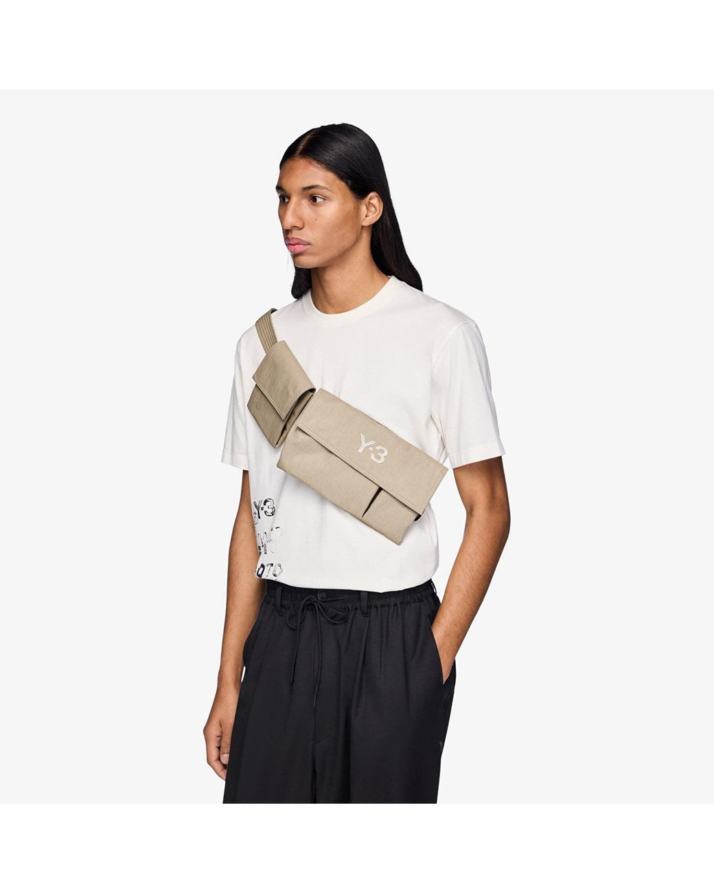 Borsa Multi Pocket Sling di Y-3 in Gray