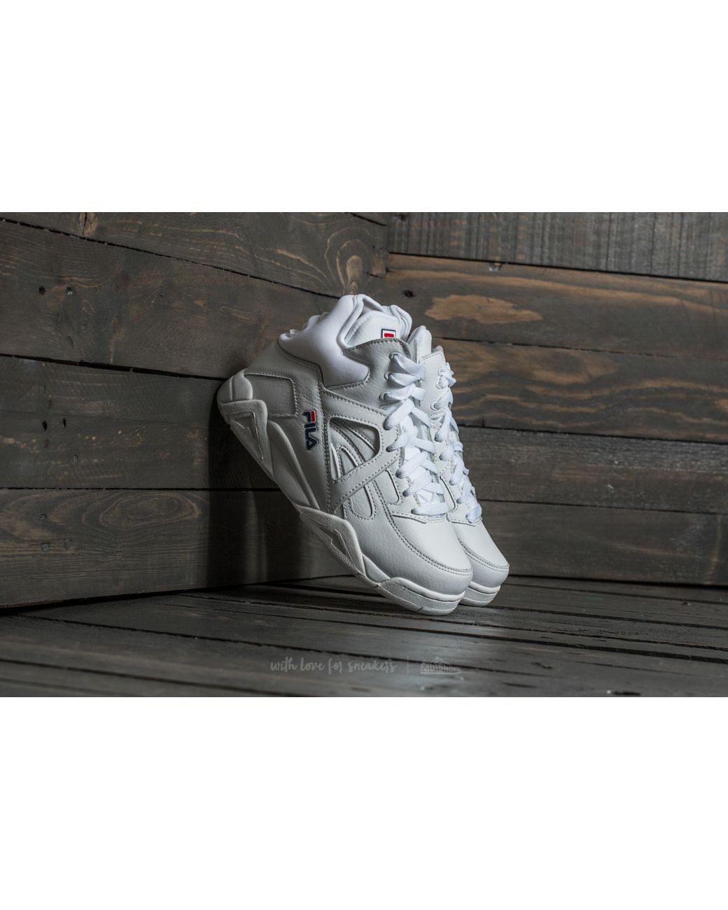 Fila Leather Cage L Mid White for Men | Lyst
