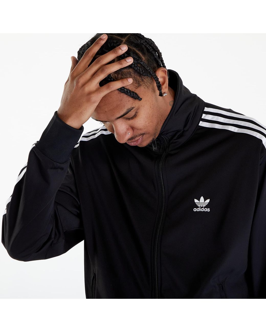 Adidas Originals Sweatshirt Adidas Adicolor Classics Firebird Track Top in het Black voor heren