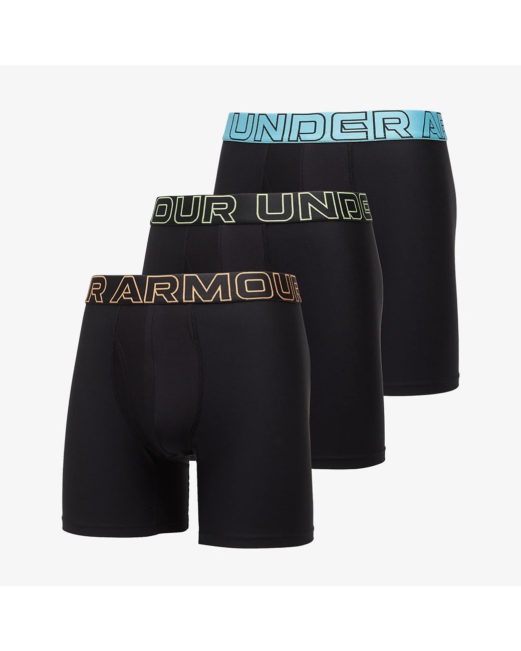Under Armour Black Performance Tech Solid 6In 3-Pack for men