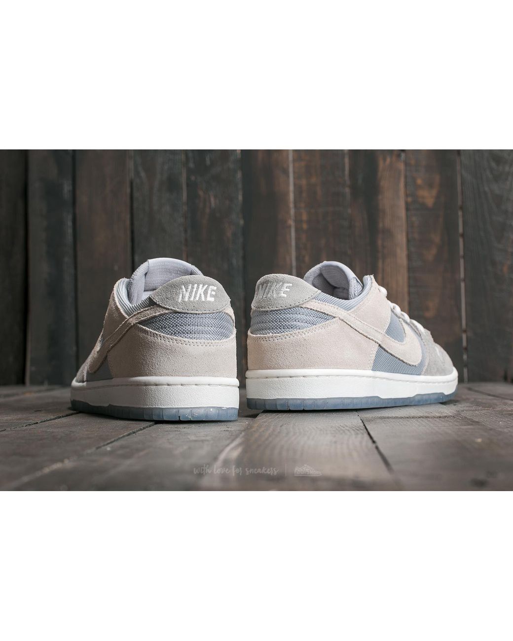 Nike Leather Sb Zoom Dunk Low Pro Wolf Grey/ Summit White-clear in Gray for  Men | Lyst