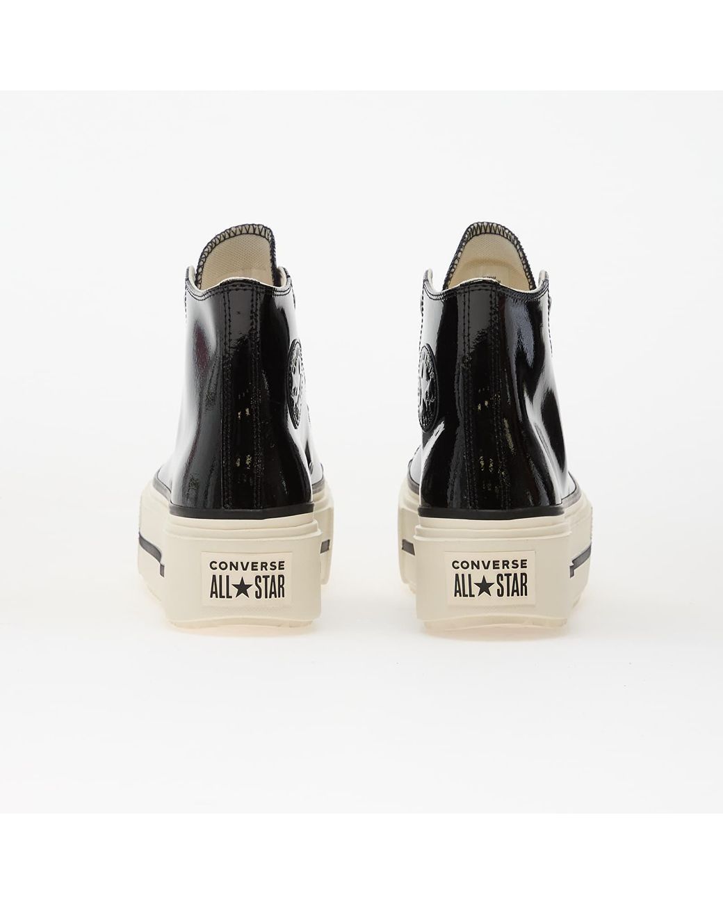 Converse Sneakers Chuck Taylor All Star Lift Double Stack Platform Patent Leather Hi/ Egret/ Eur in het Black