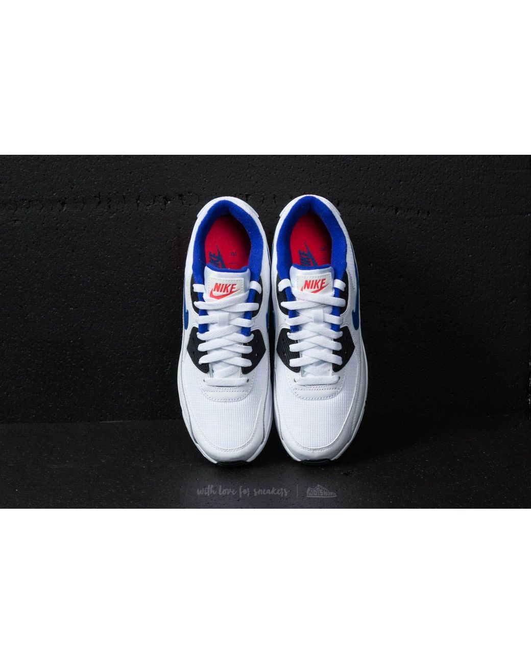 Nike Air Max 90 Essential White/ Ultramarine/ Solar Red for Men | Lyst