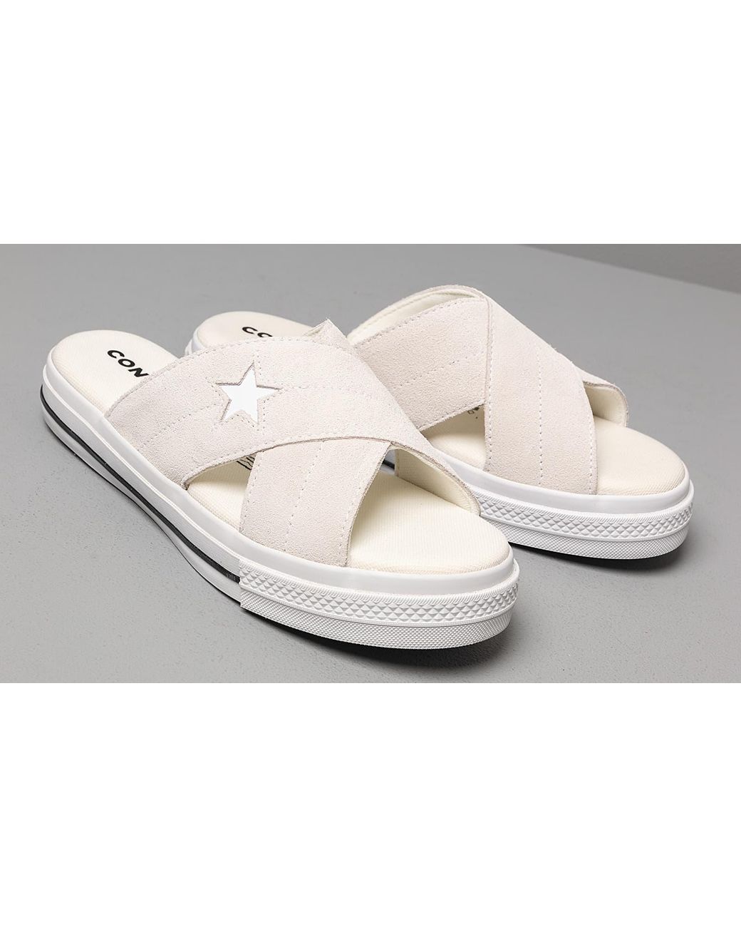 Converse Women's One Star Slide Platform Sandals in White | Lyst