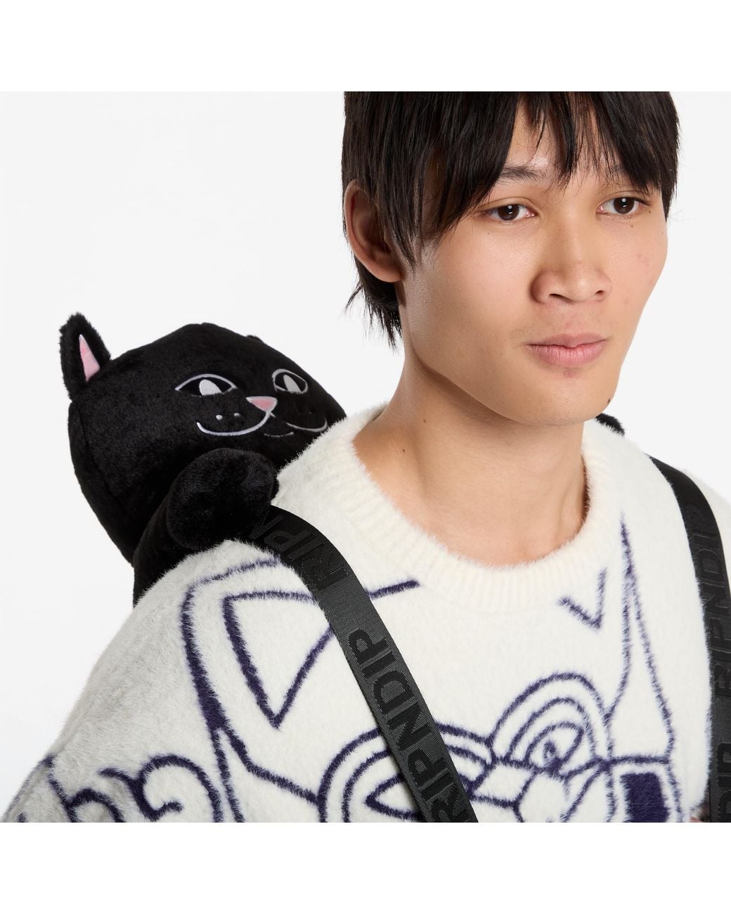 RIPNDIP Lord Jermal Plush Backpack in het Black