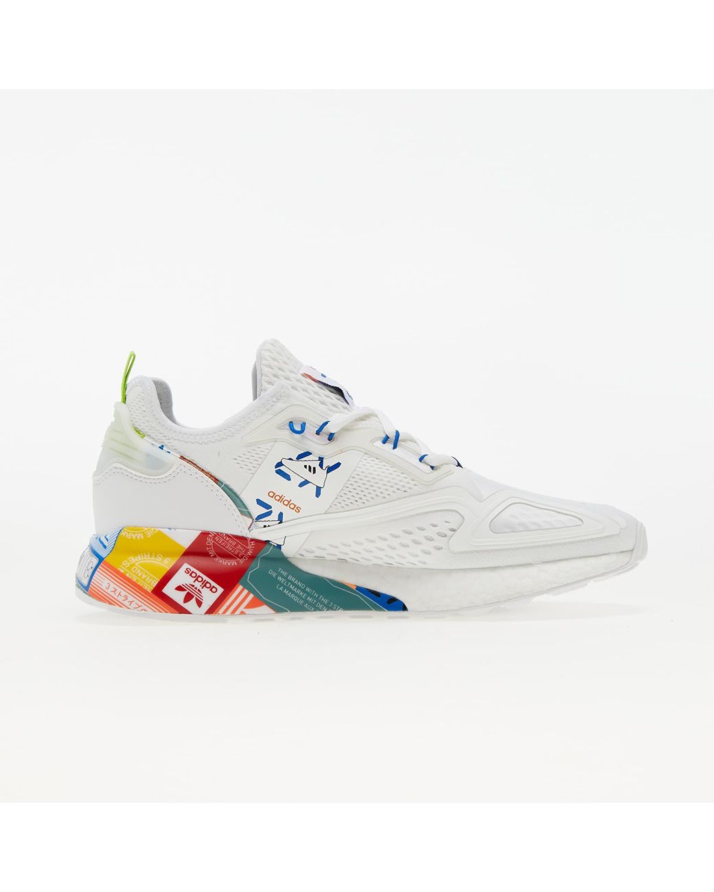 adidas Originals Adidas Zx 2k Boost Ftw White/ Blue/ Orange for Men | Lyst
