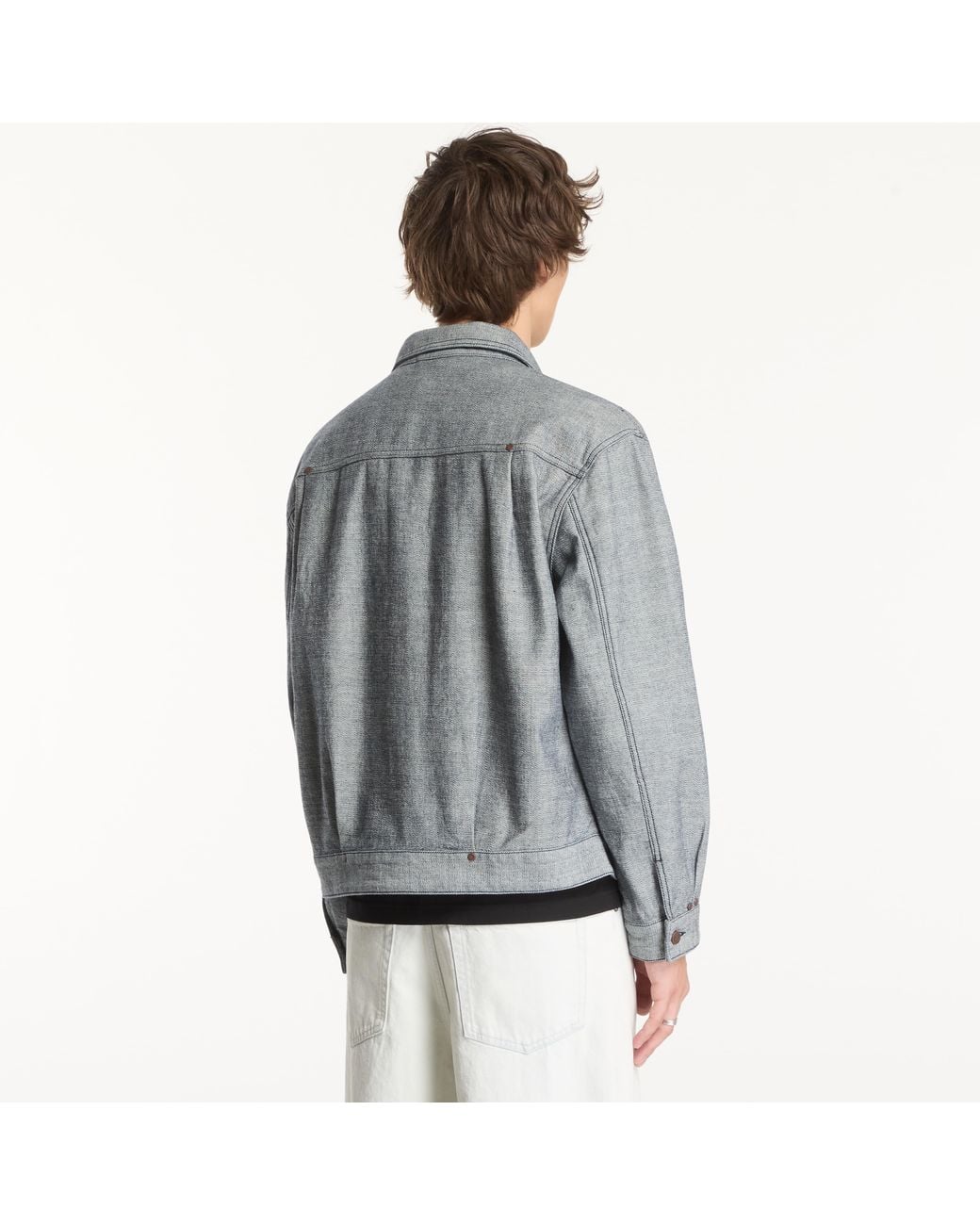 Dime Jas Pleated Denim Jacket in het Gray voor heren