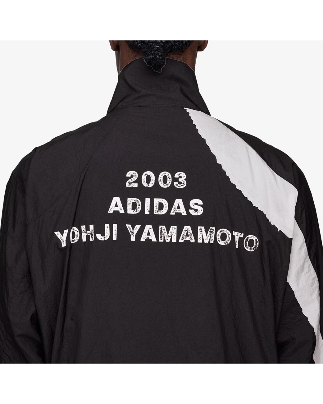 Y-3 Jas Raw Edge 3 Stripes Nylon Shell Jacket in het Black voor heren