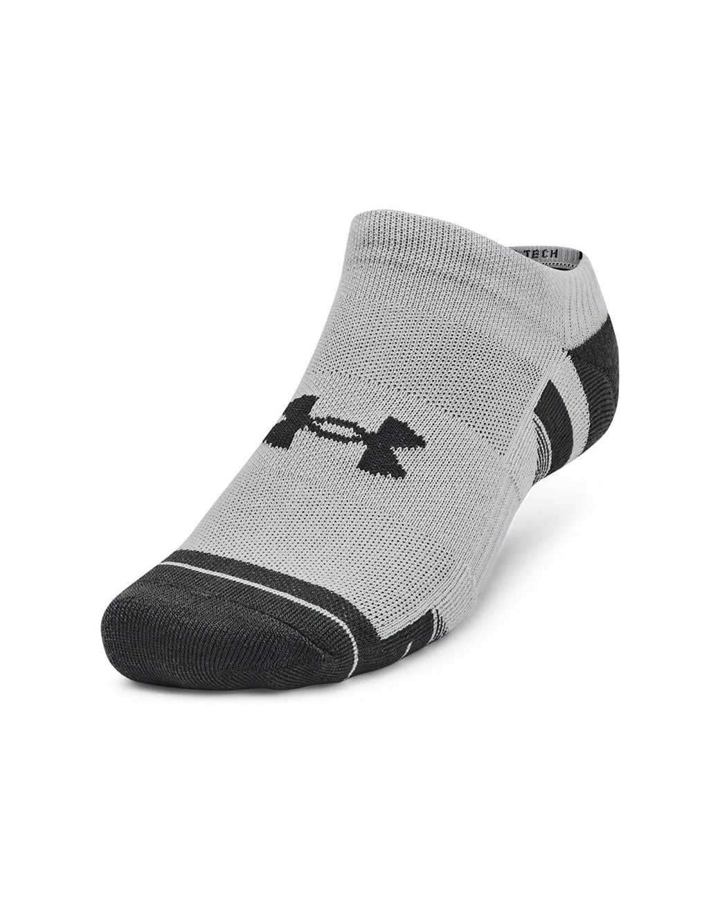 Under Armour Black Performance Tech 3-Pack No Show Socks Mod Jet