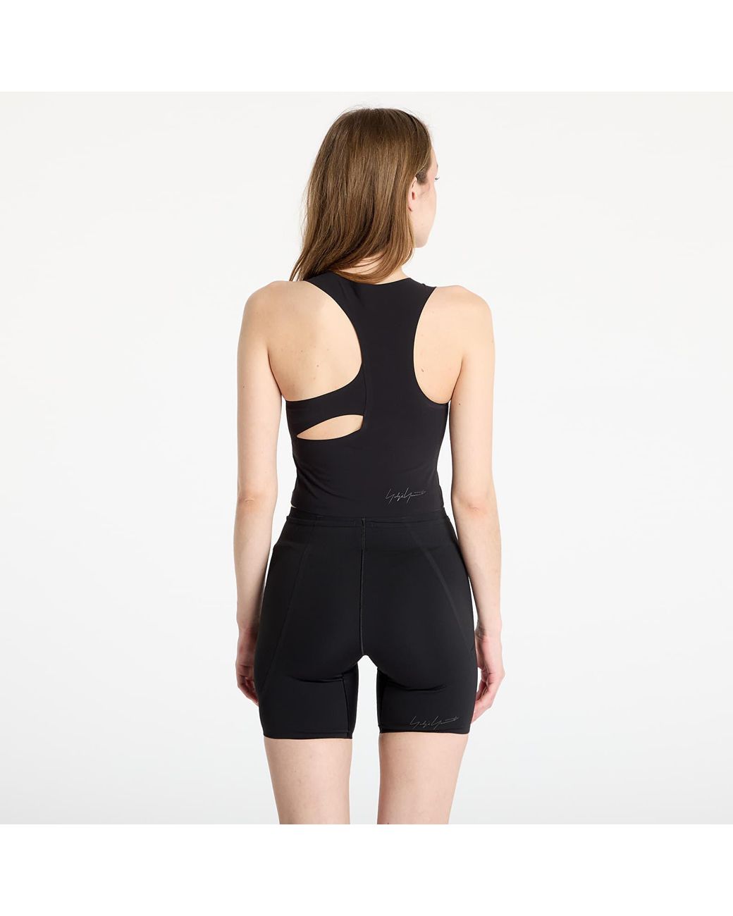 Y-3 Black T-Shirt Running Fitted Top