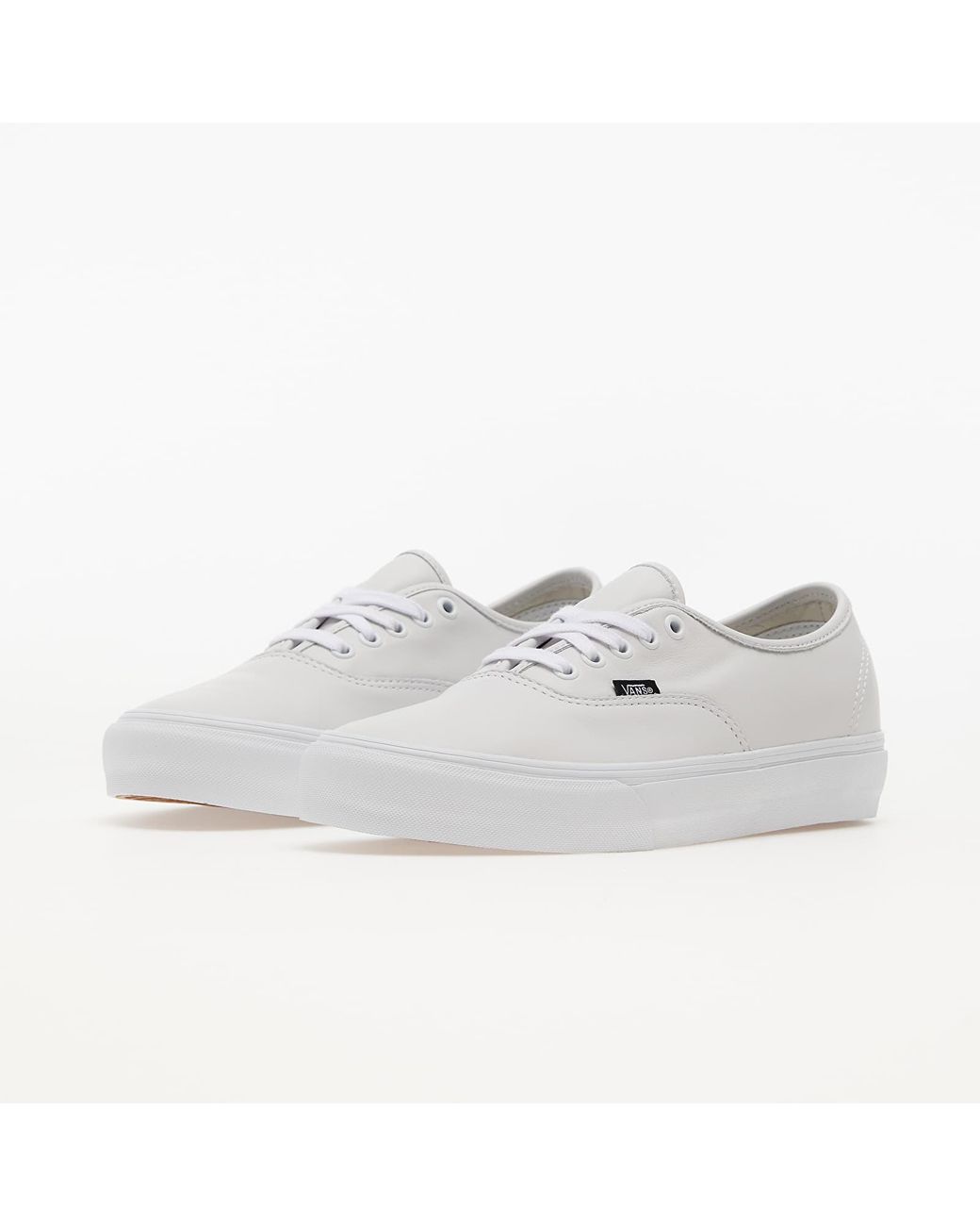 vans authentic leather true white