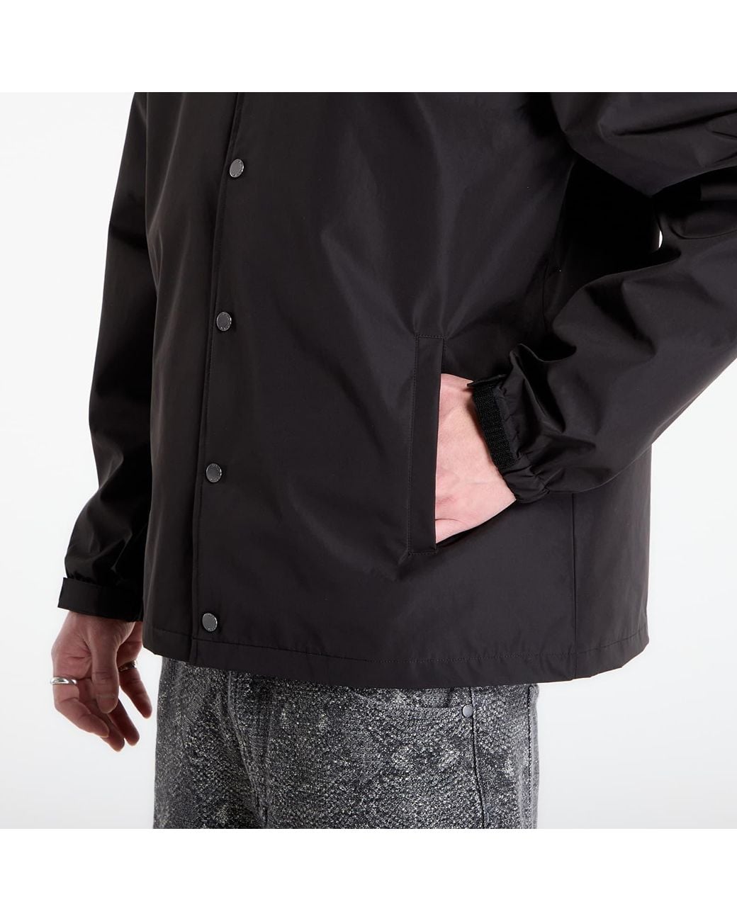 Daily Paper Black Jacket Alias Dias Coach Jacket for men