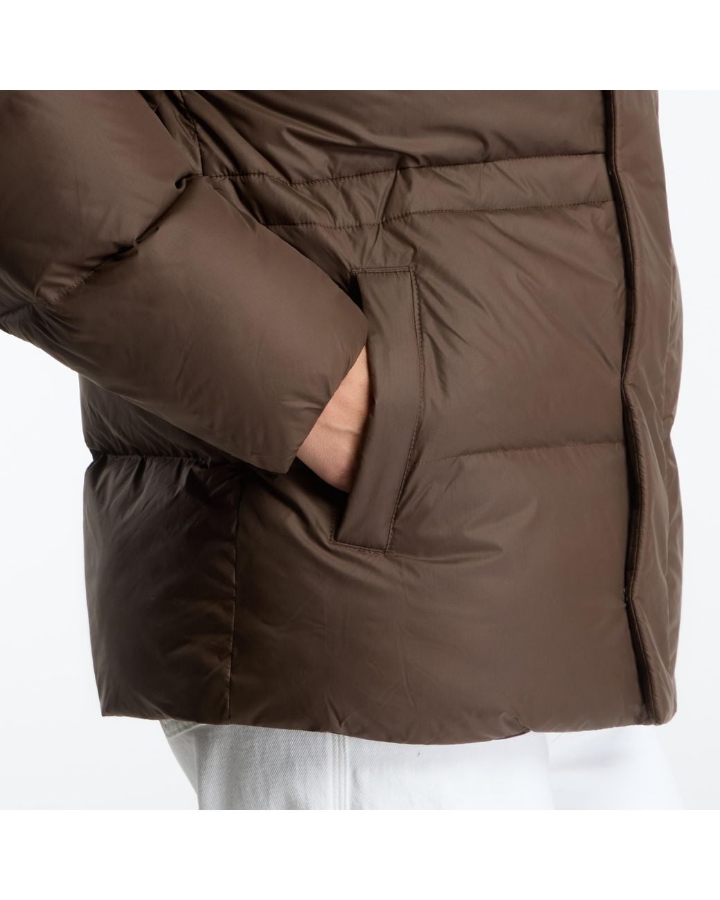 The North Face Jas Puffer Oversized Jacket in het Brown