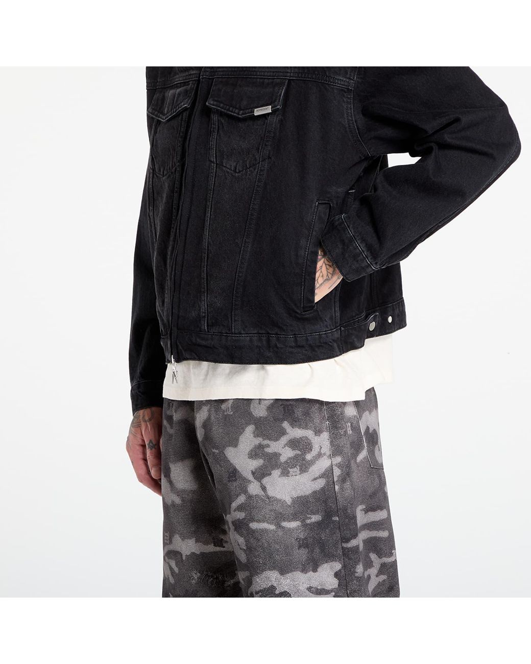 Represent Black Jacket R4 Denim Jacket for men