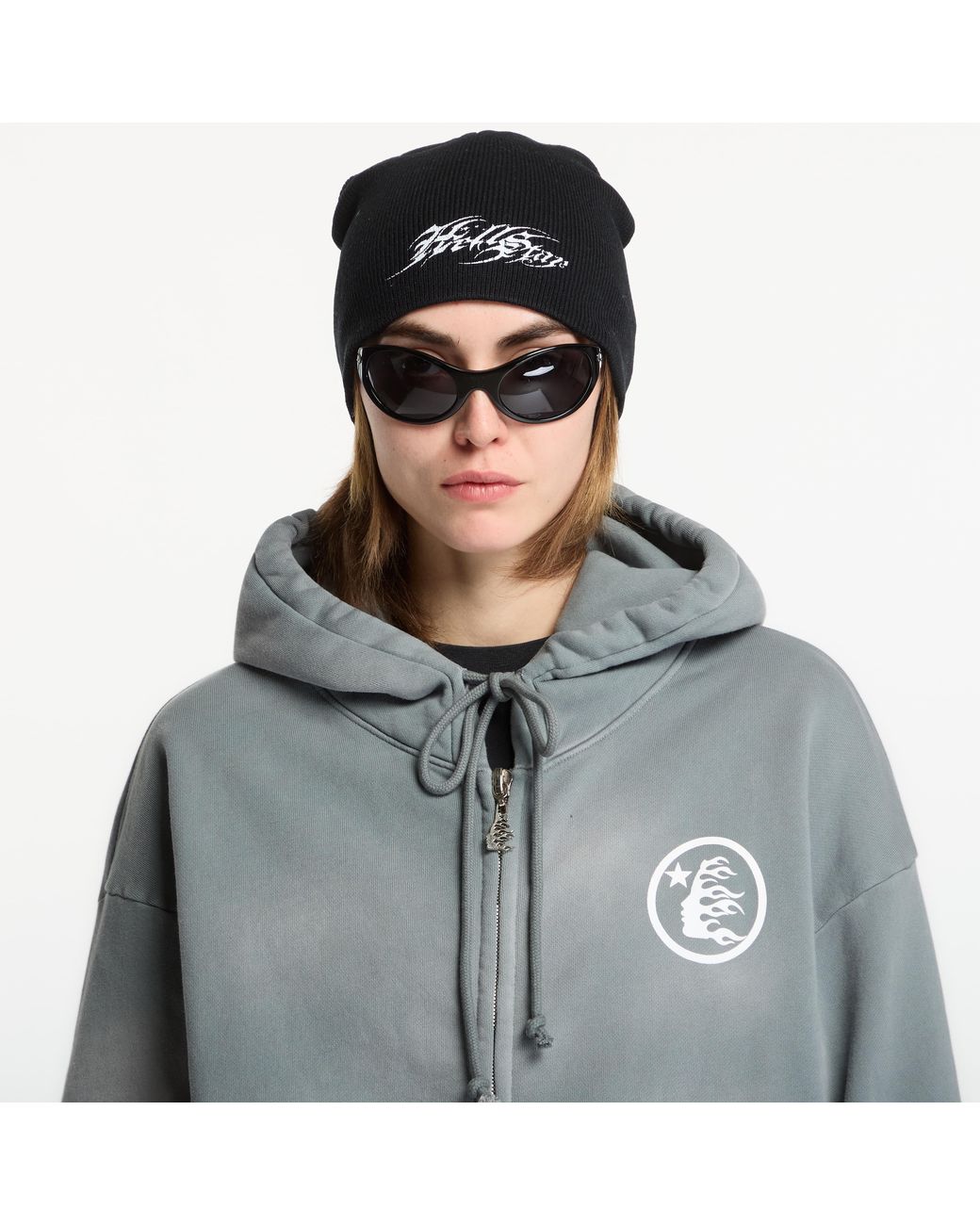 HELLSTAR Black Tattoo Logo Beanie