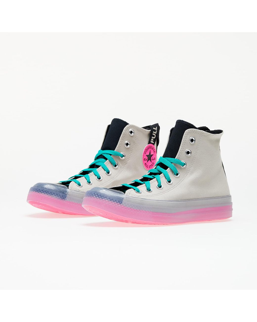 Pink and black chuck taylors cheap