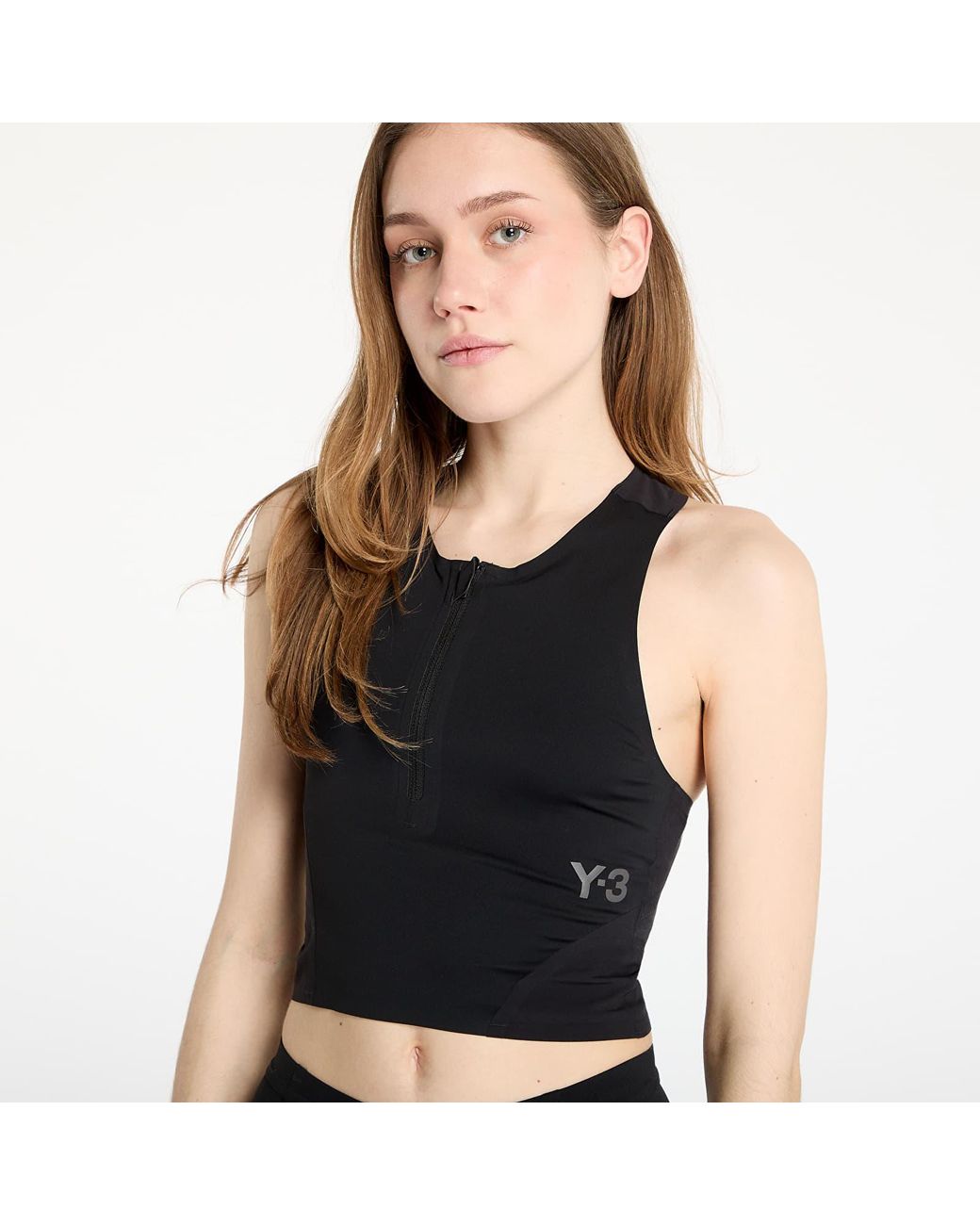 Y-3 Black T-Shirt Running Fitted Top