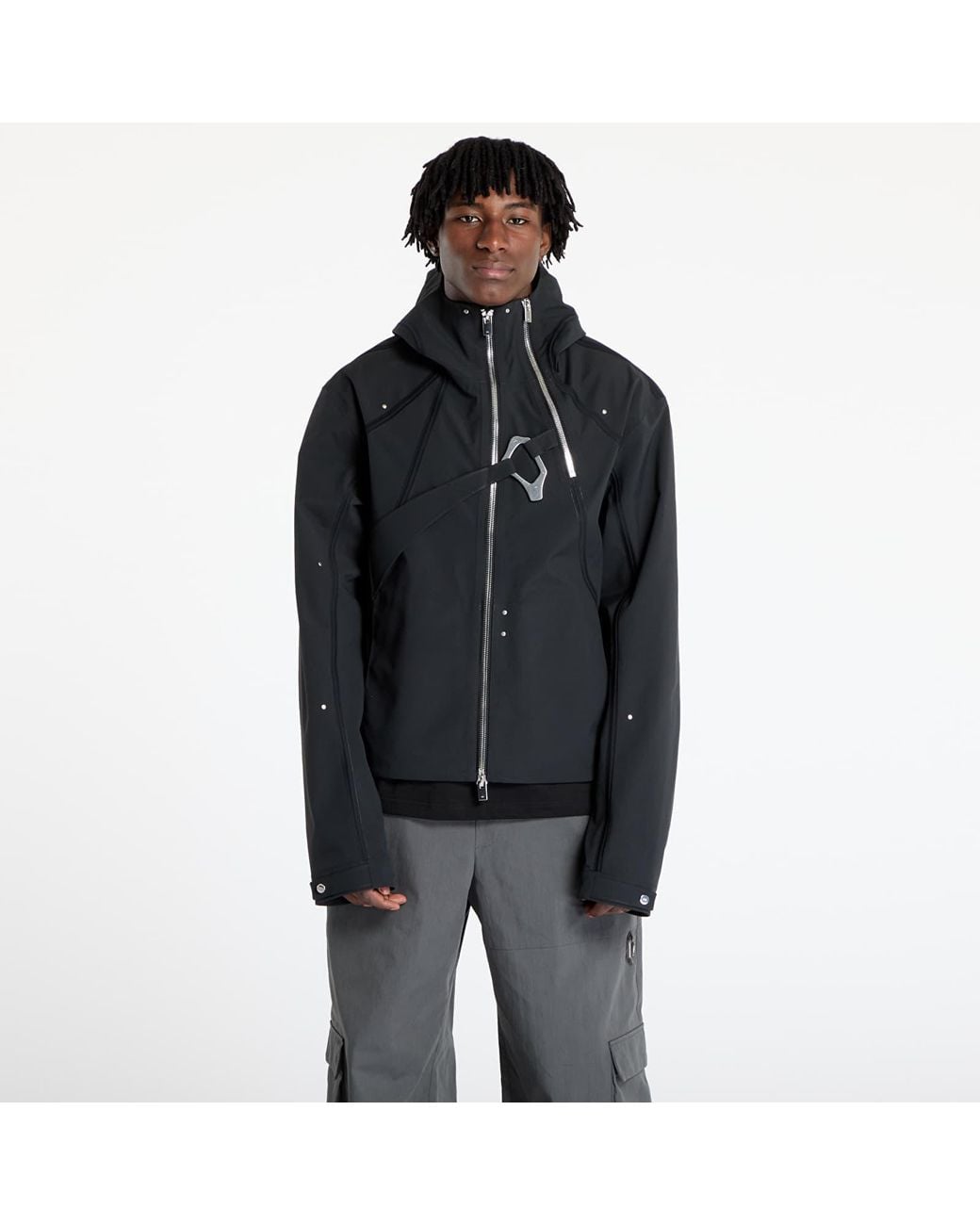 HELIOT EMIL Jacket Moire Technical Jacket in Black for Men | Lyst