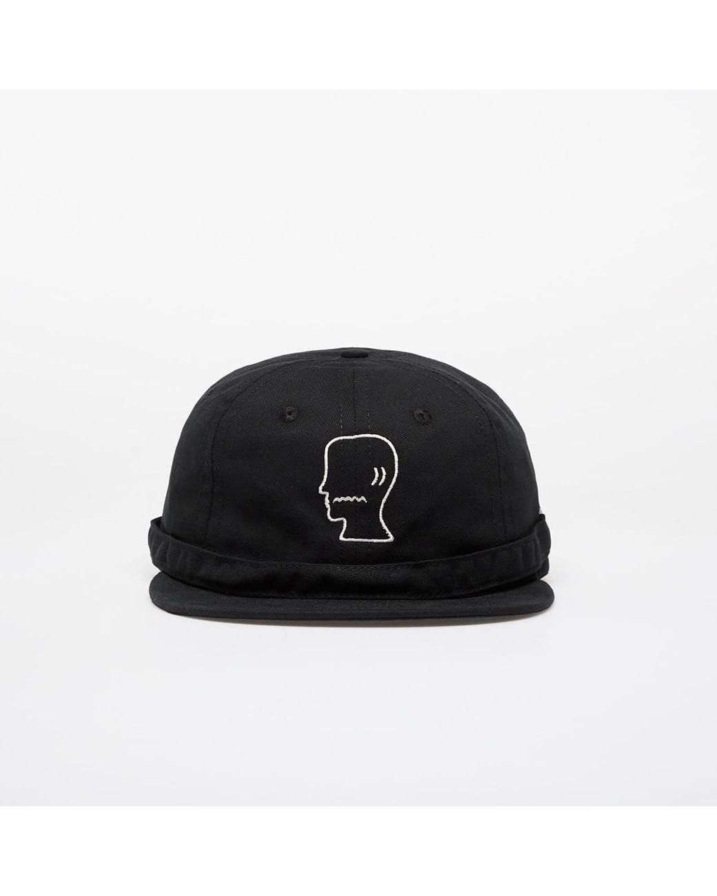 Brain Dead Black Mütze Extended Strap 6 Panel Logohead Hat
