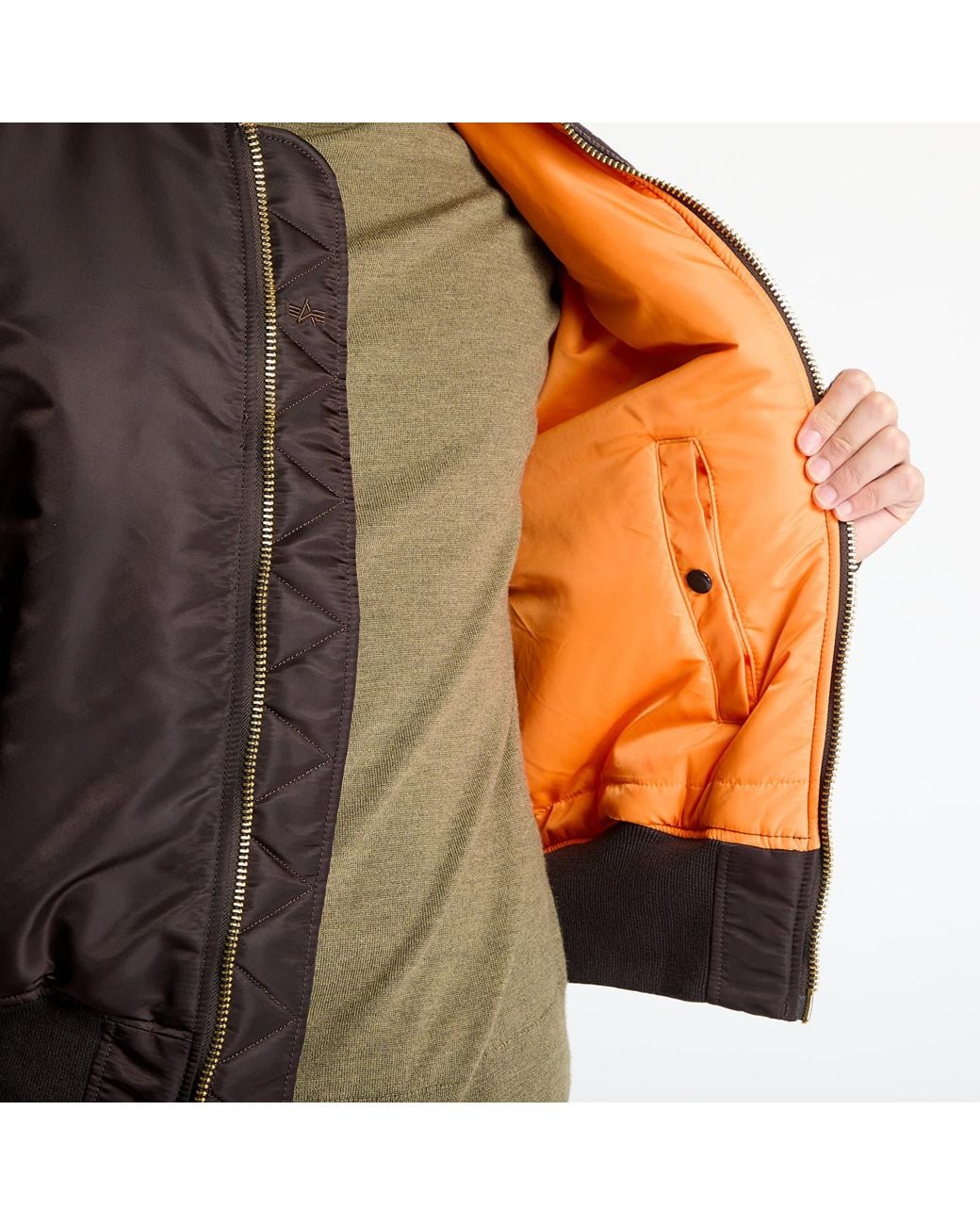 Alpha Industries Brown Jacket Inc. Ma-1 Heritage for men