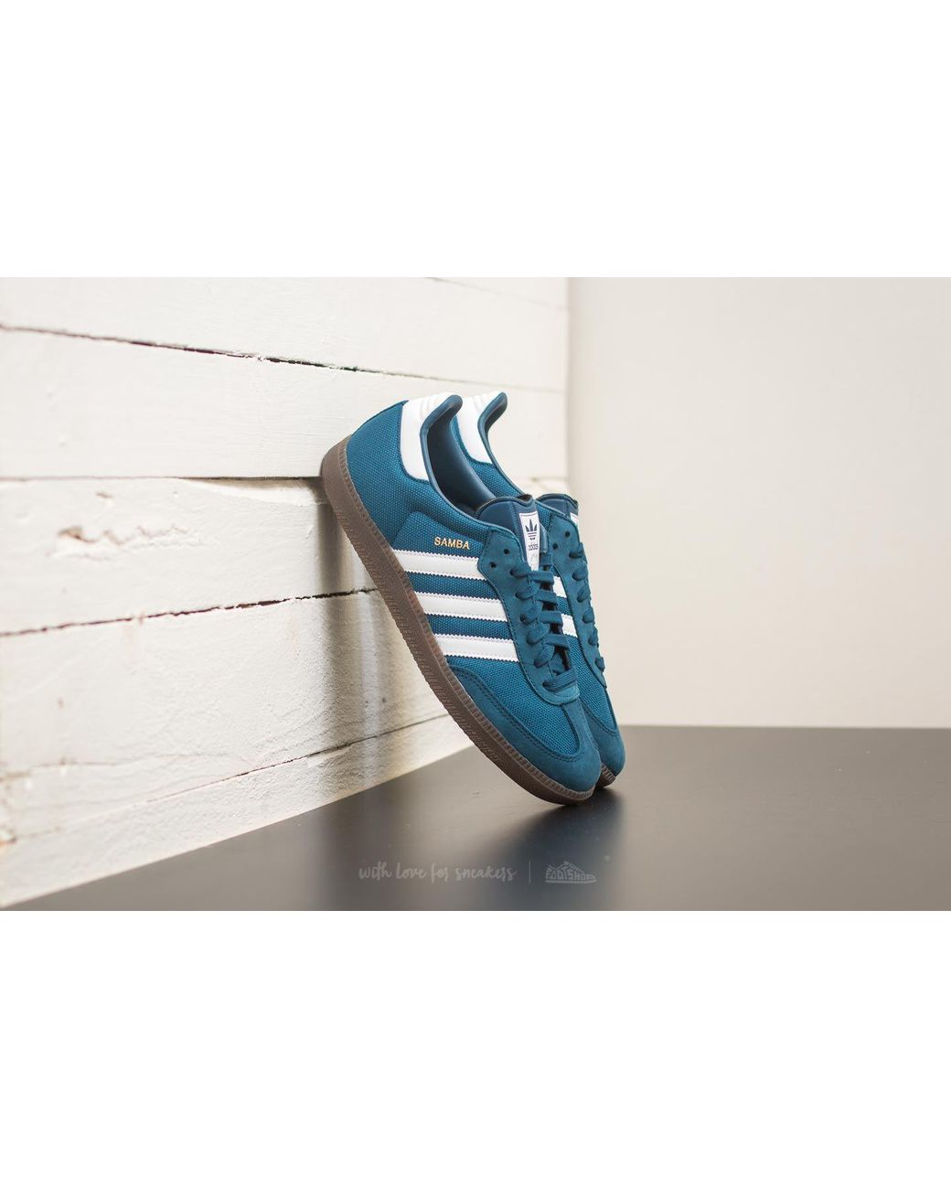adidas Originals Leather Adidas Samba Blue Night/ Footwear White/ Gum for  Men | Lyst