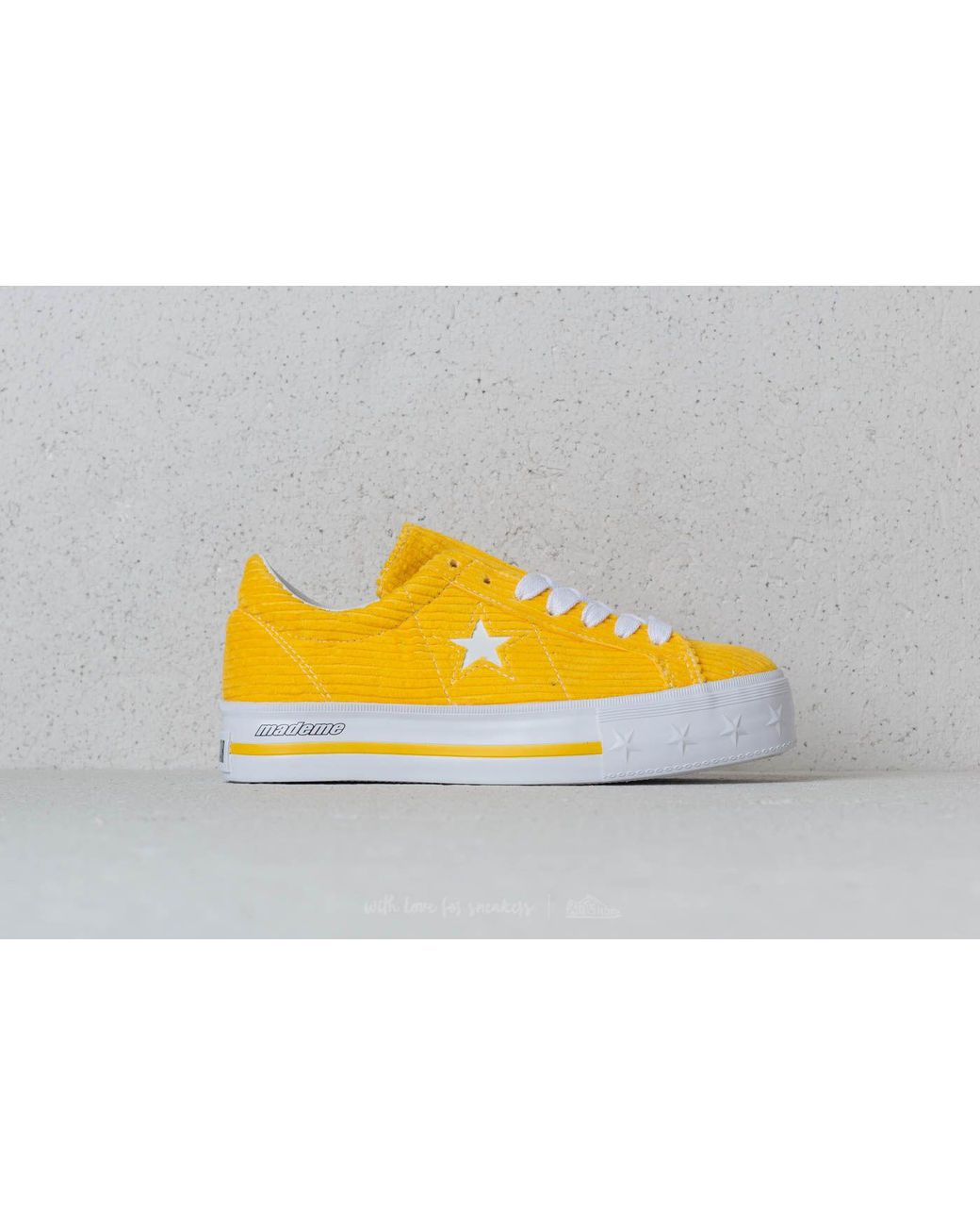 yellow platform converse one star