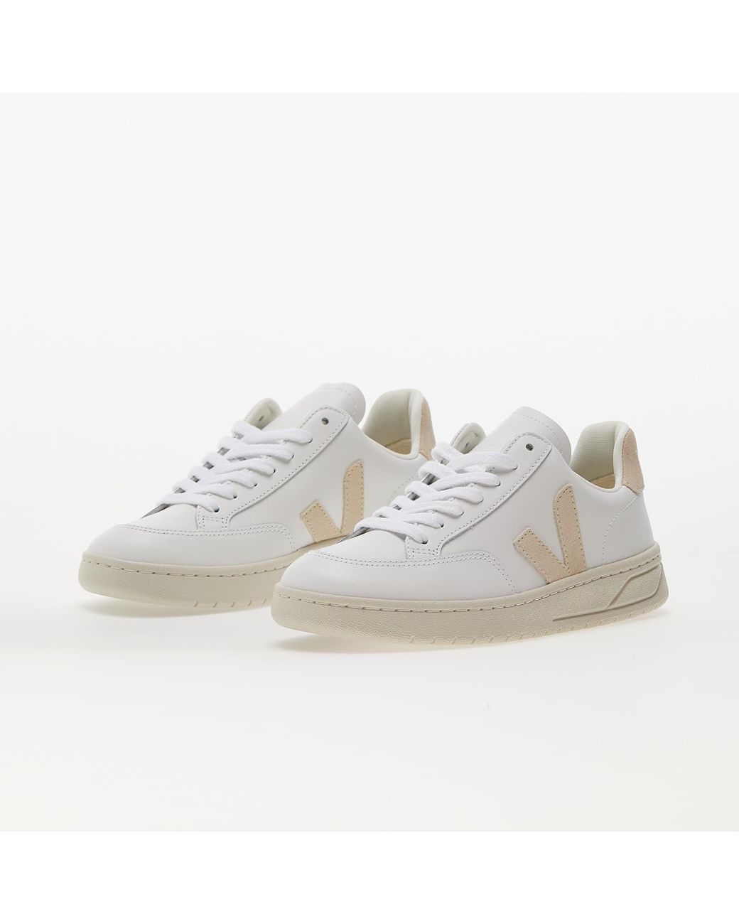 Veja White V-12 Leather Extra / Sable