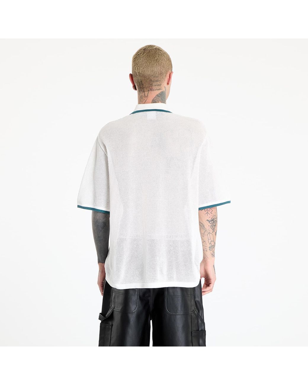 ★ adidas★ Button down knit shirt wonder white KC3526 adidas Originals Button Down Knitted Shirt - White | Free