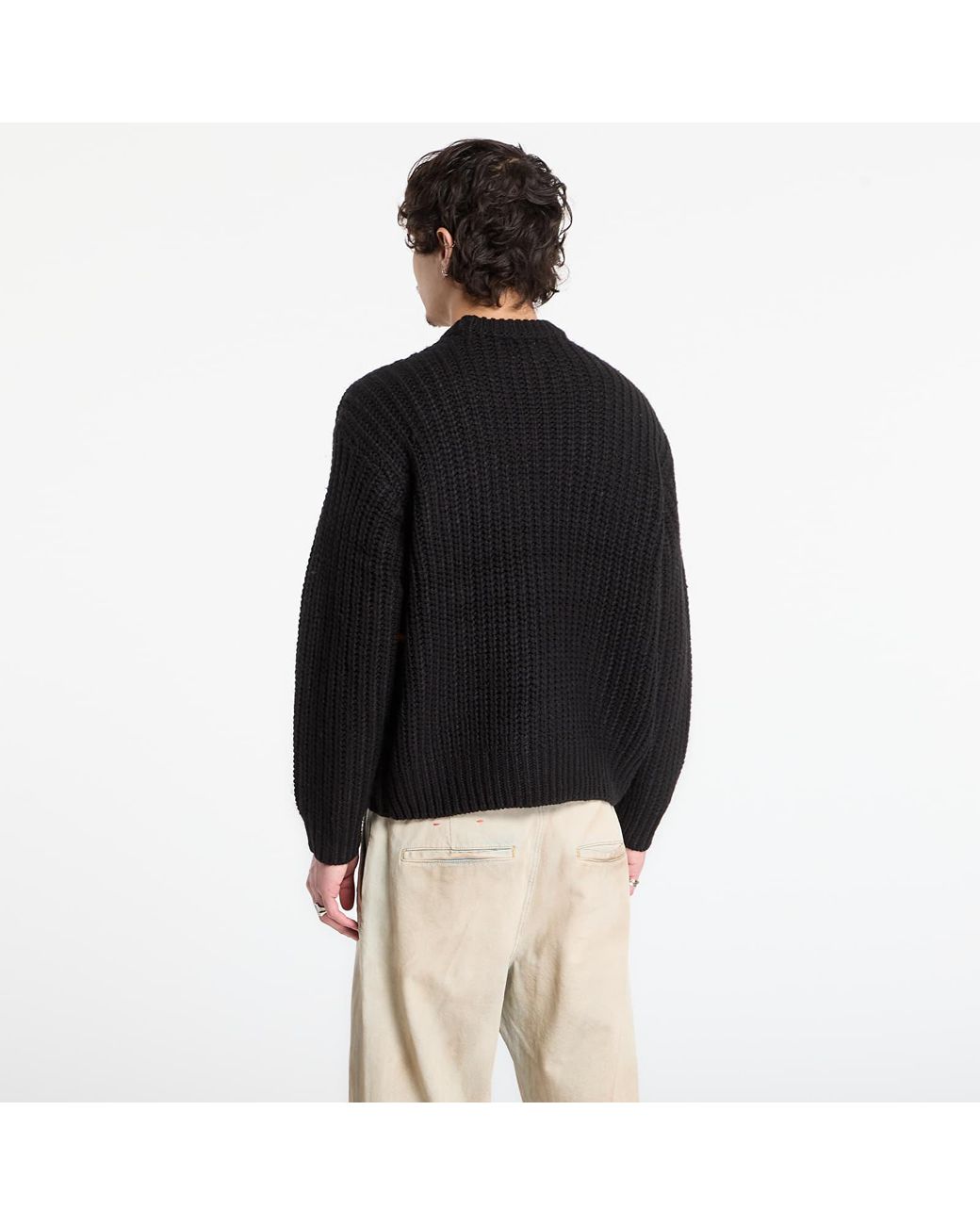 Obey Black Sweater Obey Collegiate Sweater for men