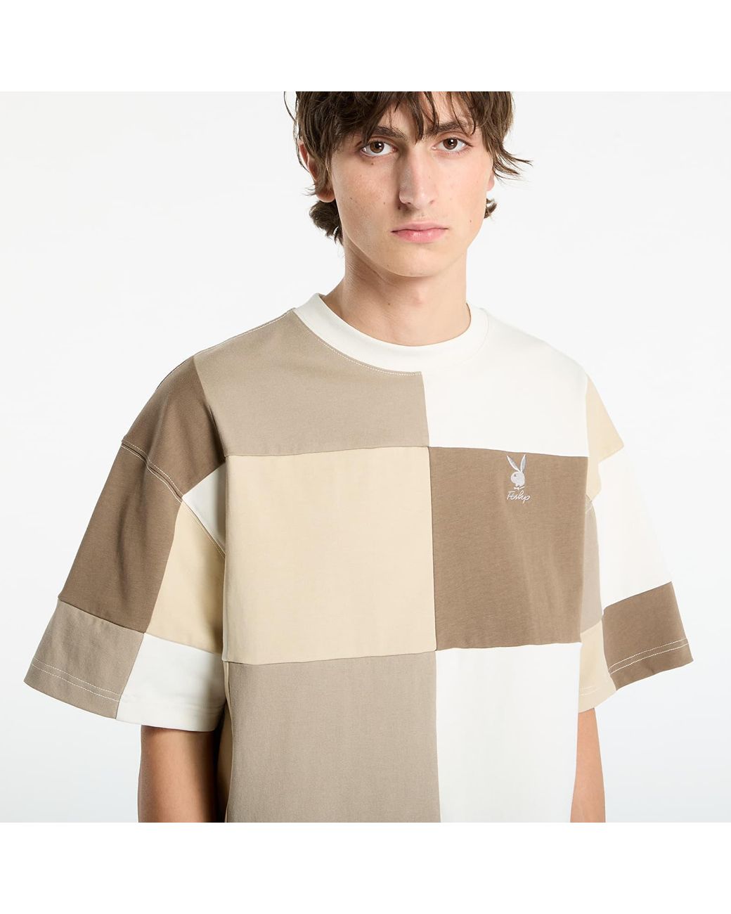 FTSHP Natural T-Shirt Playboy X Patchwork Tee