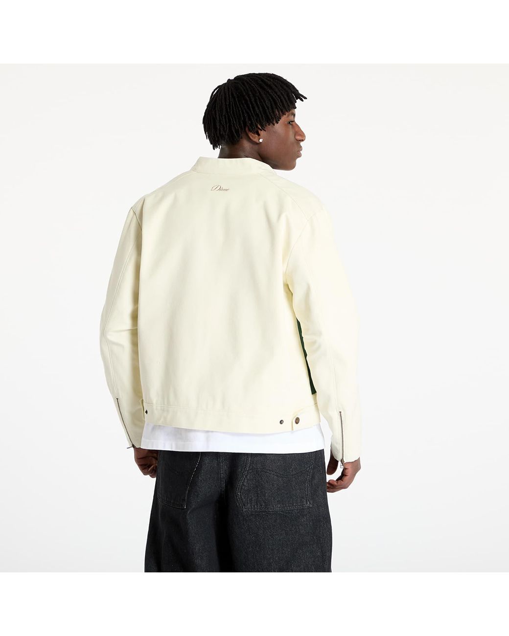 【関税込み】Dime オフホワイト＆グリーン Moto ジャケット Dime Jacket Moto Jacket in Green | Lyst